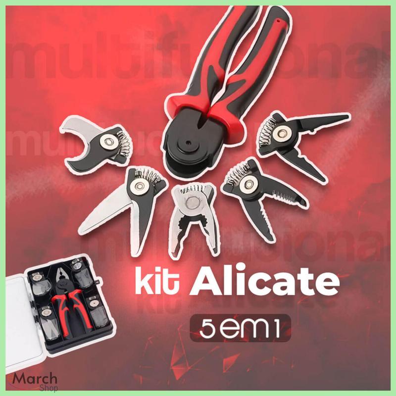 Alicate 5 em 1 multifuncional universal kit 5 pontas troca pontas